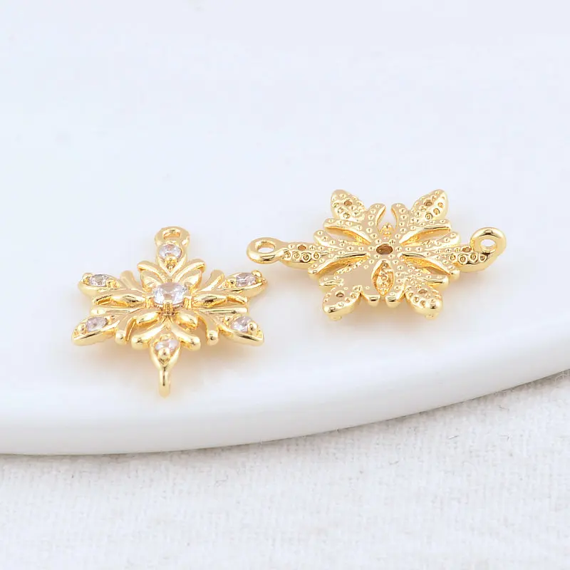 13x18MM 14K  ÷ Ȳ  2    ŷ Ʈ    ǰ Diy ׼
