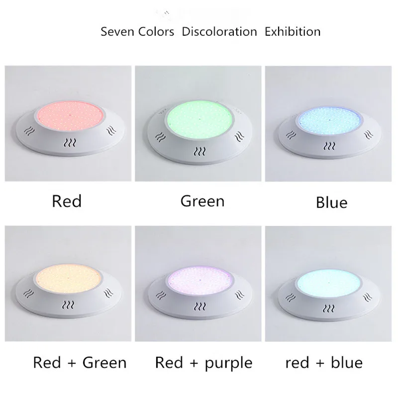 Description Picture 6 of itemResin Glue-filled Swimming Pool Lights Led Underwater Light IP68 AC12V RGB Color Changing Pool Lamps Super Bright LED Spotlight