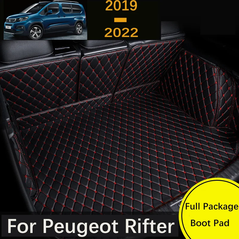 Alfombrilla de cuero impermeable para maletero de coche, forro de carga,  alfombra, piezas interiores, cubierta de accesorios, Peugeot Rifter 2019,  2020, 2021, 2022 - AliExpress