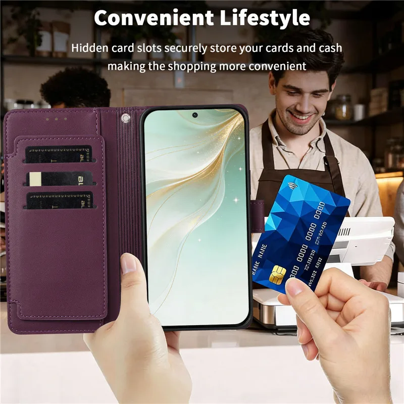 Multi-Functional Leather Wallet Flip Phone Case with Protective Cover