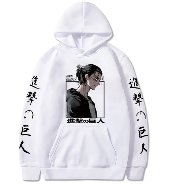 Felpa Con Cappuccio Attack On Titan Unisex Stampa Anime Shingeki