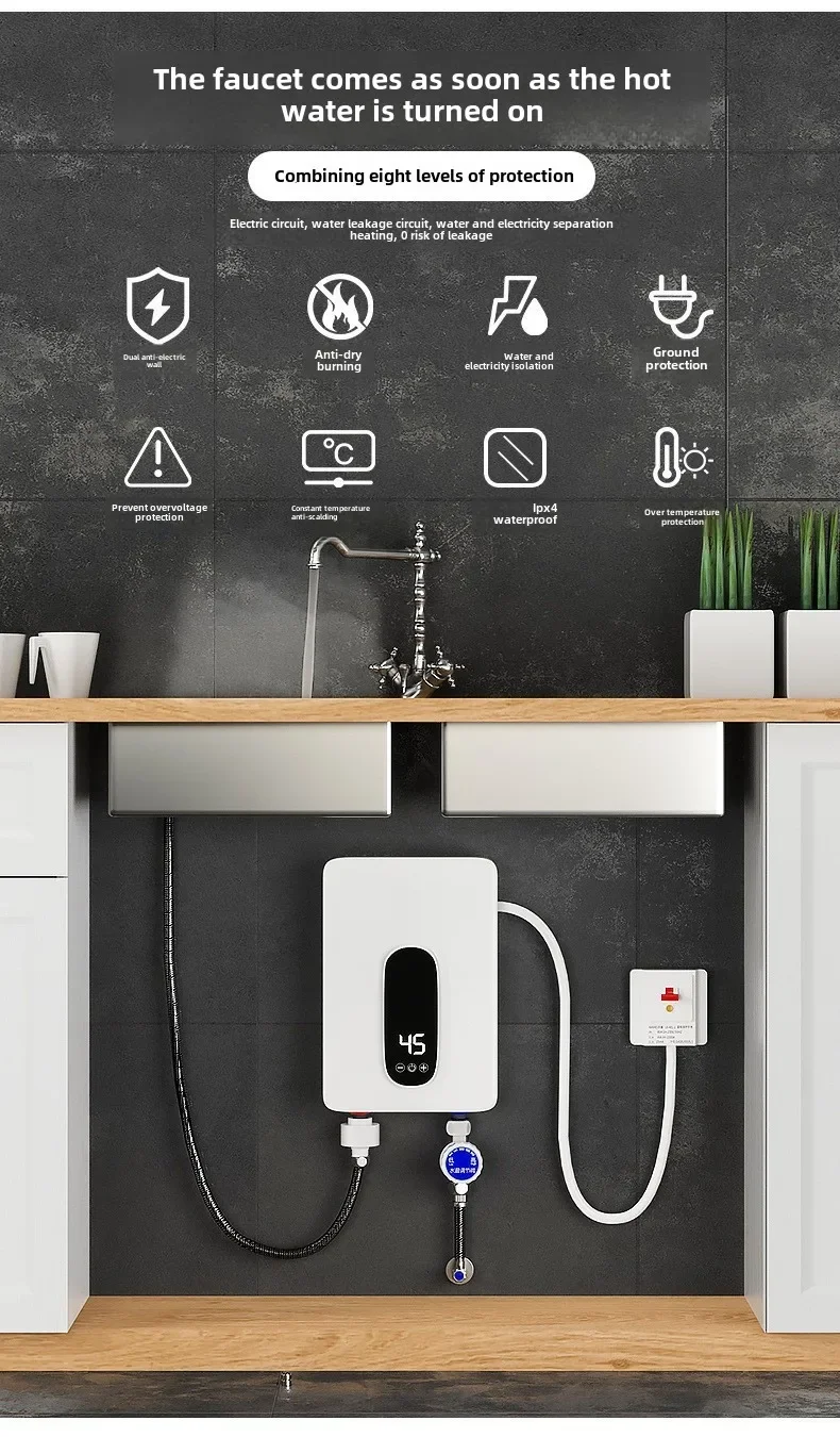 Description Picture 6 of itemRapid Heating Electric Tankless Water Heater - 220V/110V for Bathroom Showers  All - Purpose Home Use