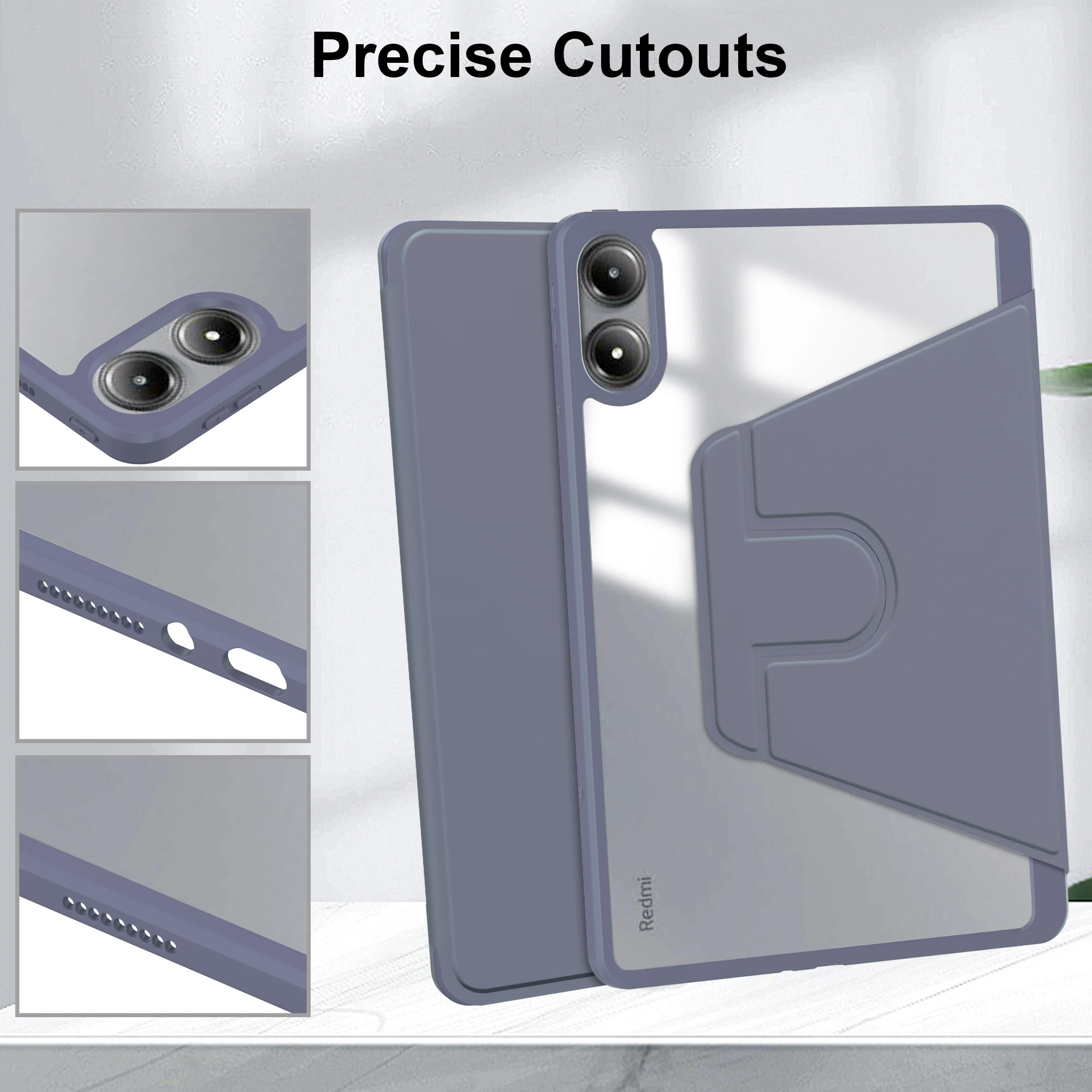 360 Rotatable Shockproof Smart Case with Auto Sleep & Wake