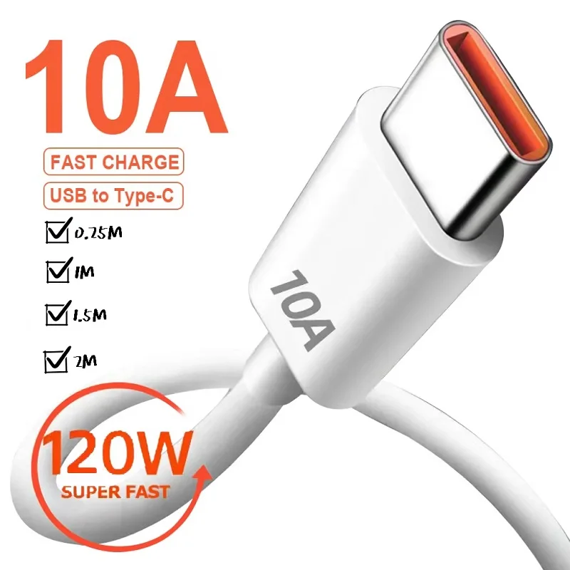 USB Type C Cable 120W USB C Fast Charging 3m 10A Type C 0.25m Short Data Cable For Huawei P30 Xiaomi Realme Samsung Poco Oneplus BEST SELLERS