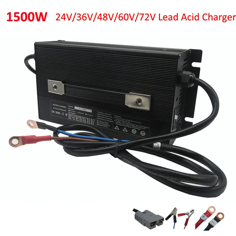 54.6V 10A Charger 48V Electric Bike Charger 48V / Li-ion Battery Charger  54.6V Charger 48V Scooter/E-Bike/Boat/Motorcycle Battery Charger 48V for  Ezgo