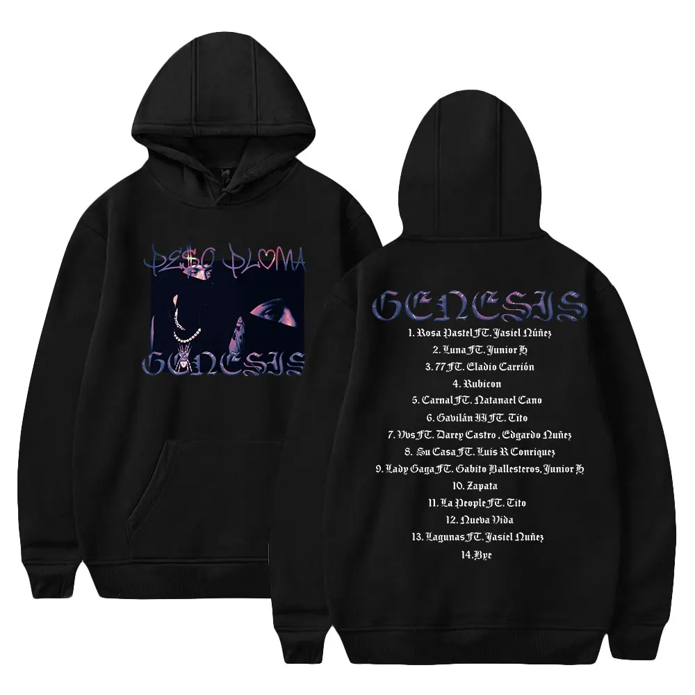 thumbnail image 1 of Sudadera con capucha de Peso Pluma, álbum GÉNESIS, rapero, mercancía estampada, unisex, moda, divertida, informal, estilo hip hop, 1 of 4