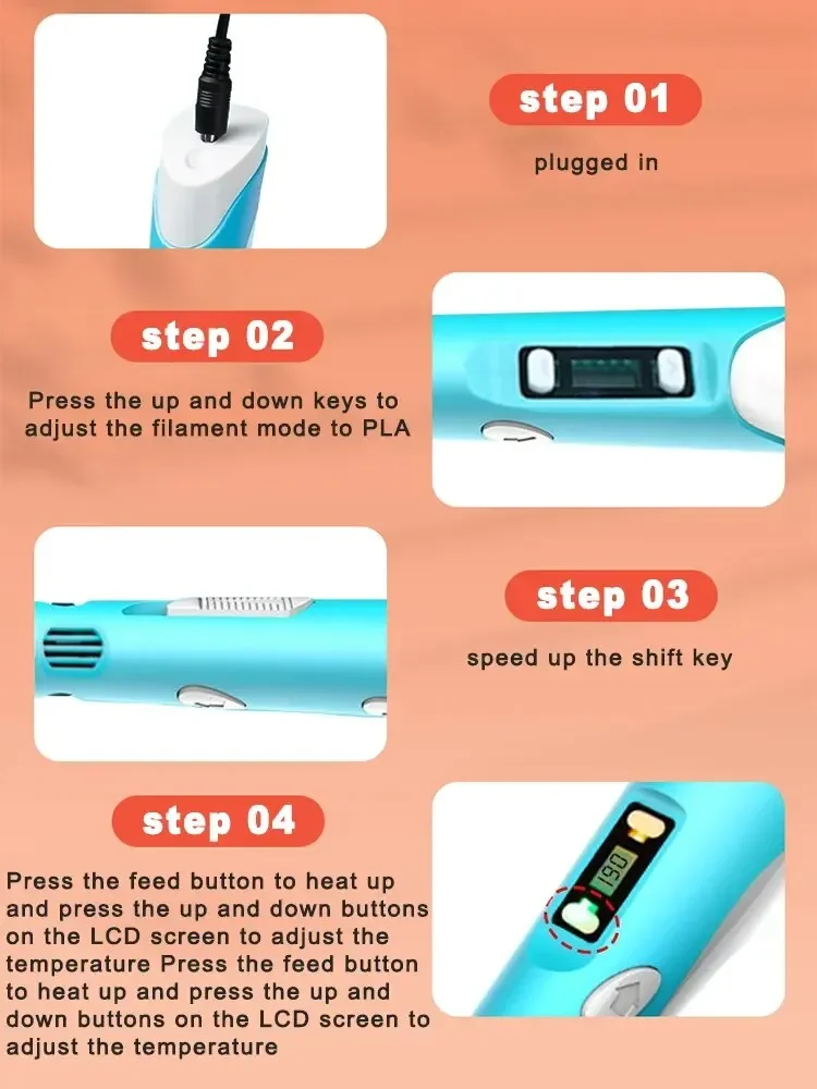 3D tlačové pero zobrazené z viacerých uhlov