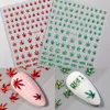 Holographic Girls Mixed DIY Nail Tips Acrylic Manicure Decoration Self Adhesive Nail Stickers Weed Leaf Designs 1