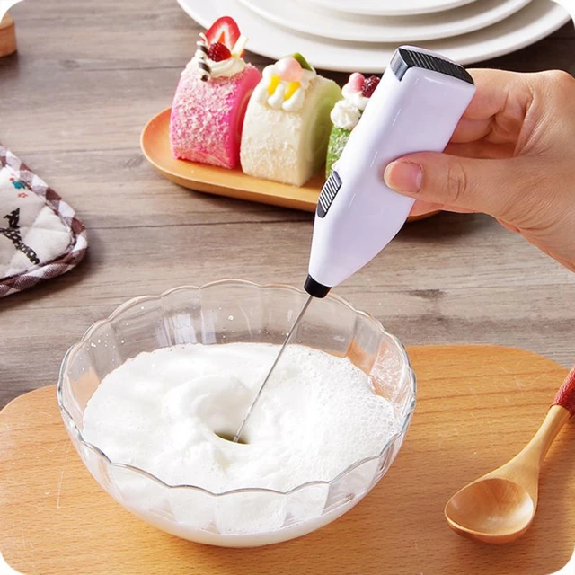 Milk Drink Coffee Whisk Electric Mini Milk Frother Coffee Creamer Blend  Mixer Stainless Steel Home Egg Beater for Kitchen Tools - AliExpress