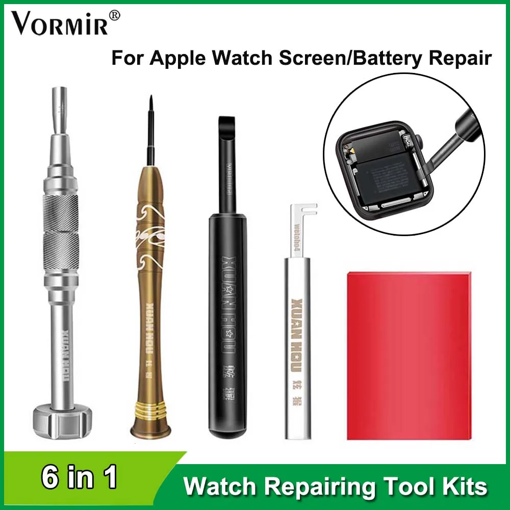 

6 in 1 Watch Repairing Tool Kits For Apple Watch S6 S5 S4 S3 S2 S1 SE LCD Screen Battery Replacement Opening Repairing Tool Sets
