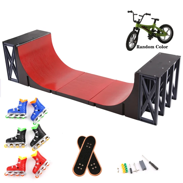 Oversized Finger Skateboard Scene DIY With Stunt Motorcycle Bike Scooter Parts For Tech Deck Venue Combination Indoor Home Toys 5