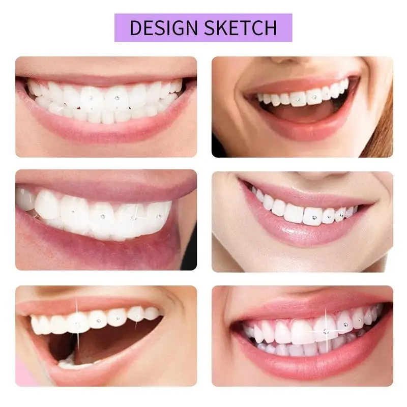 Tooth Gem Kit Beautiful Application Kit for White Tooth Jewelry Multifunctional Decoration Gem Set Flexible DIY