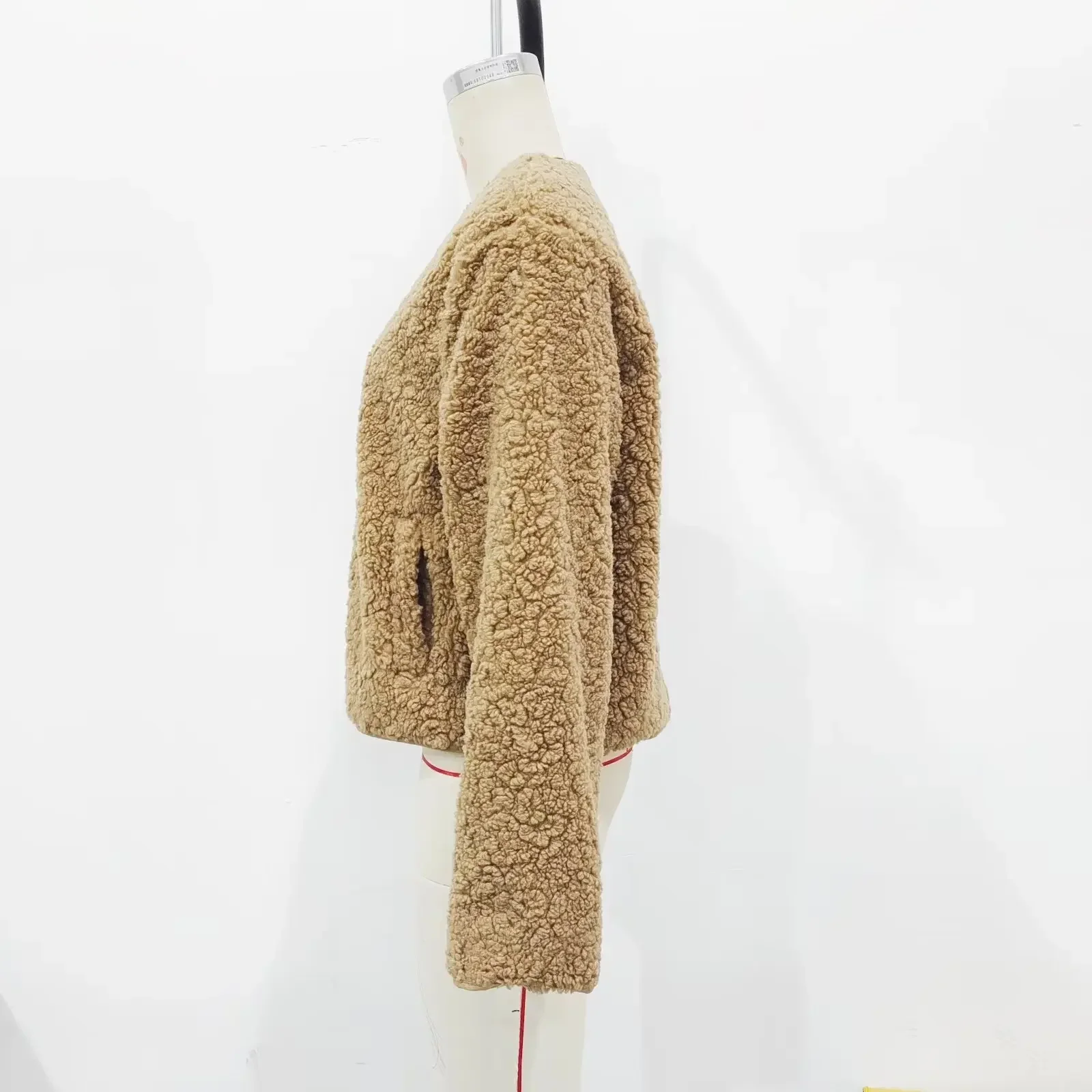 O-Neck Women's Winter Fleece Jackets for Women 2023 Front Zipper with Pockets Coats Female Long Sleeve Warm Outerwear