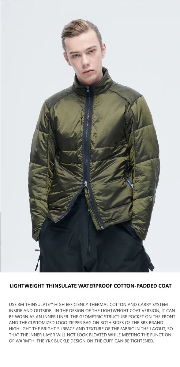 Reindee Lusion 21aw Lightweight Thinsulate waterproof cotton-padded jacket inner-liner techwear