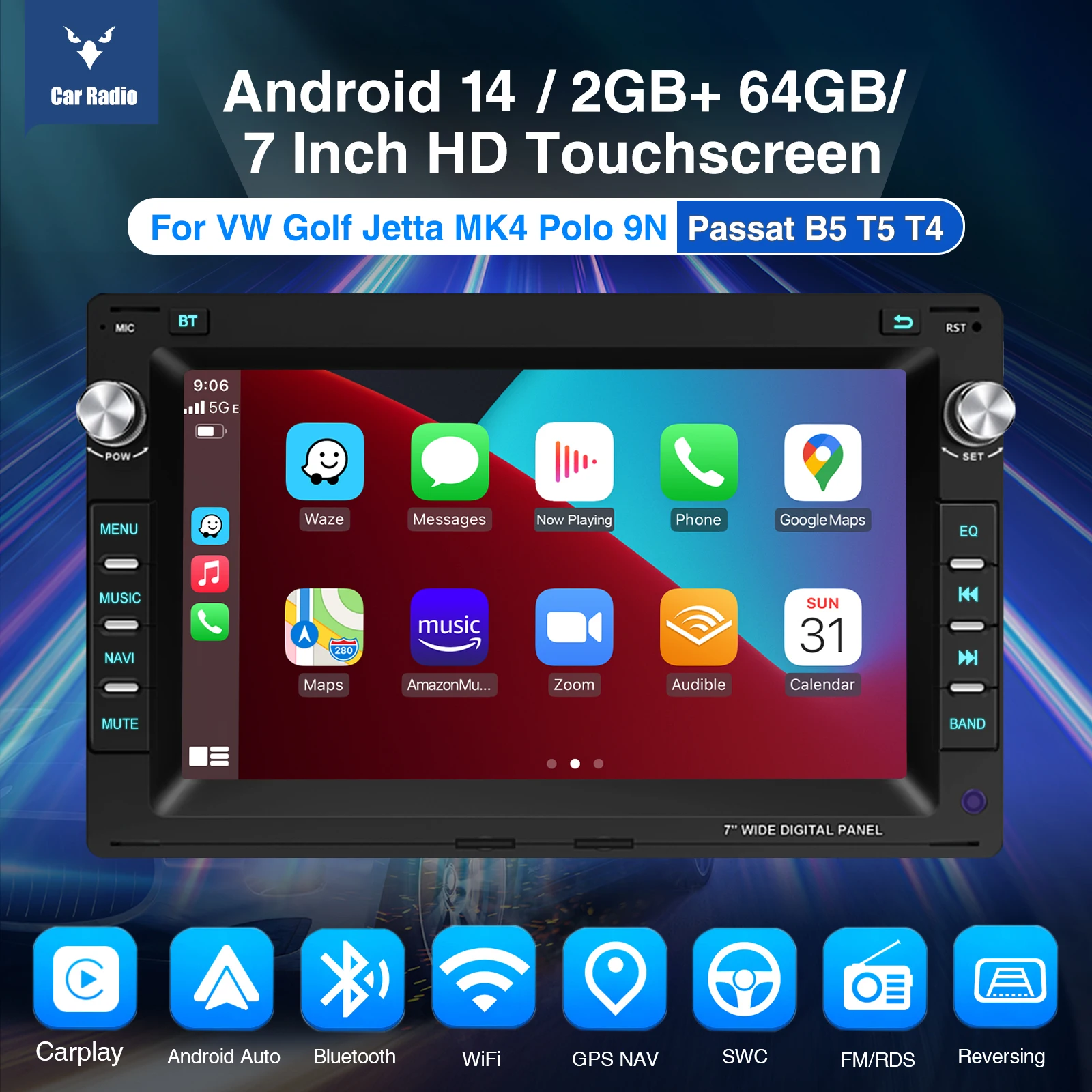 2 DIN Android 11 autoradio avec limitation de voiture - Test et Avis