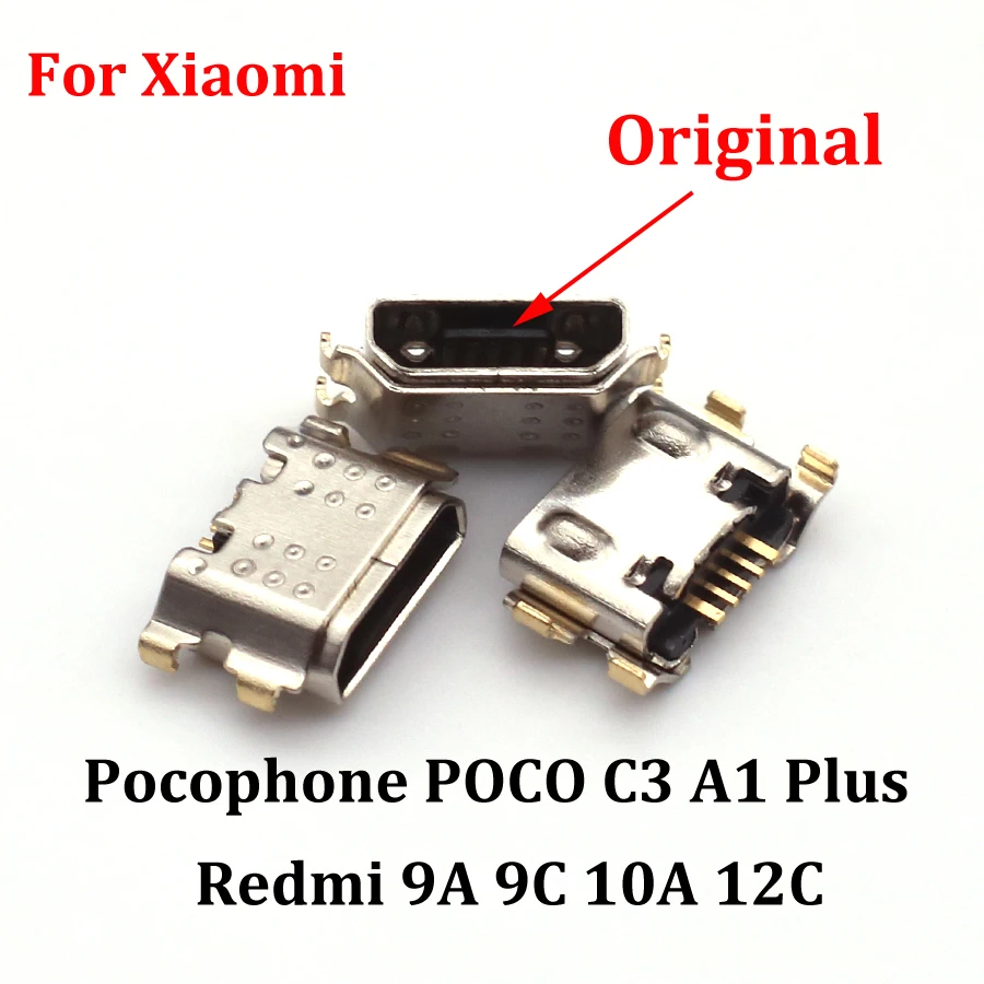 Connettore Dock Di Ricarica Usb Originale Da 50-200 Pezzi Per Xiaomi Pocophone Poco C3 A1 Plus/Redmi 9A 9C 10A 12C Presa Per Porta Jack Per Caricabatt
