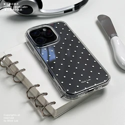 Korean Full Screen Polka Dots Clear Phone Case - iPhone 12 Mini (A)