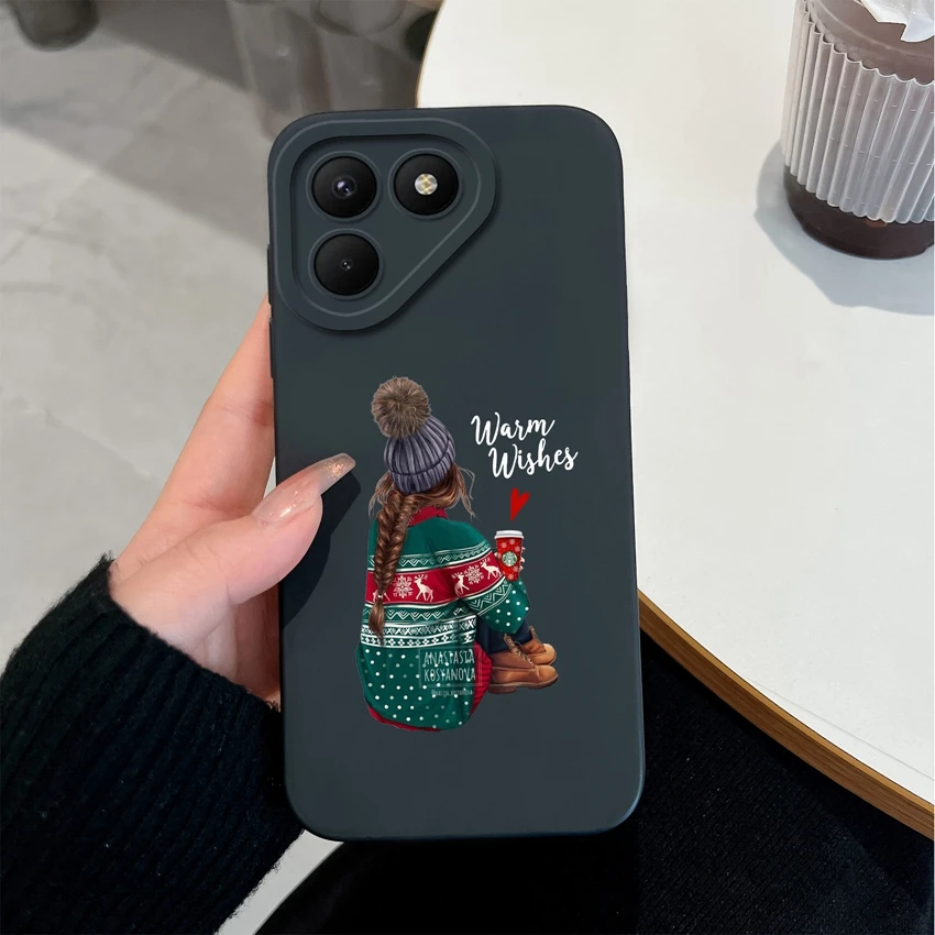 Pretty Rose Silicone Shockproof Phone Case with Screen Protector