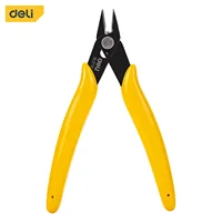 Deli 4.5inch Non-slip Handle Wire Cutting Tools Plastic Cutting Nippers Multi Function Electrician Repairing Pliers Hand Tool 1