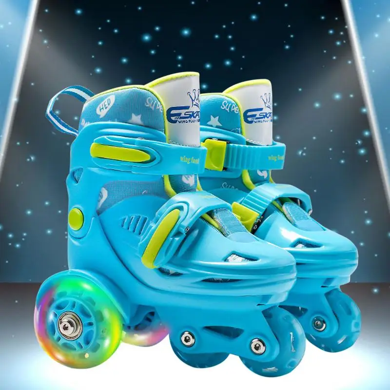 Comfortable Soft Safity Breathable Durable Adjustable High Quality Roller Skates Elastic PU Inline Rollers For Kids 2-8