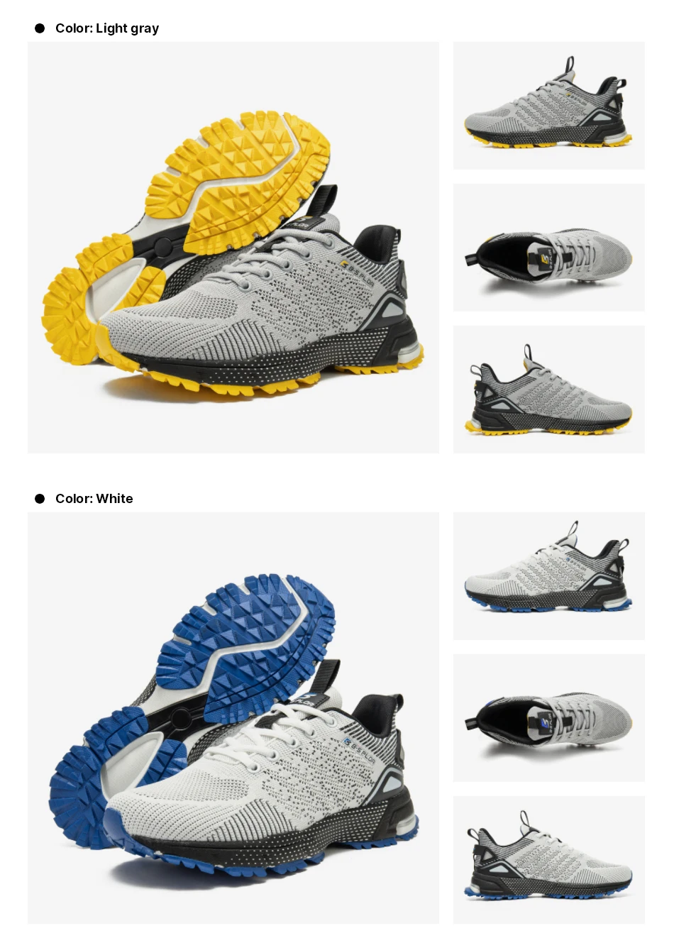 Baasploa Männer Laufschuhe Outdoor Leichte Atmungsaktive Lace up Tennis Schuhe Männlichen Casual Non-Slip Professionelle Sport Schuhe – Detail 11