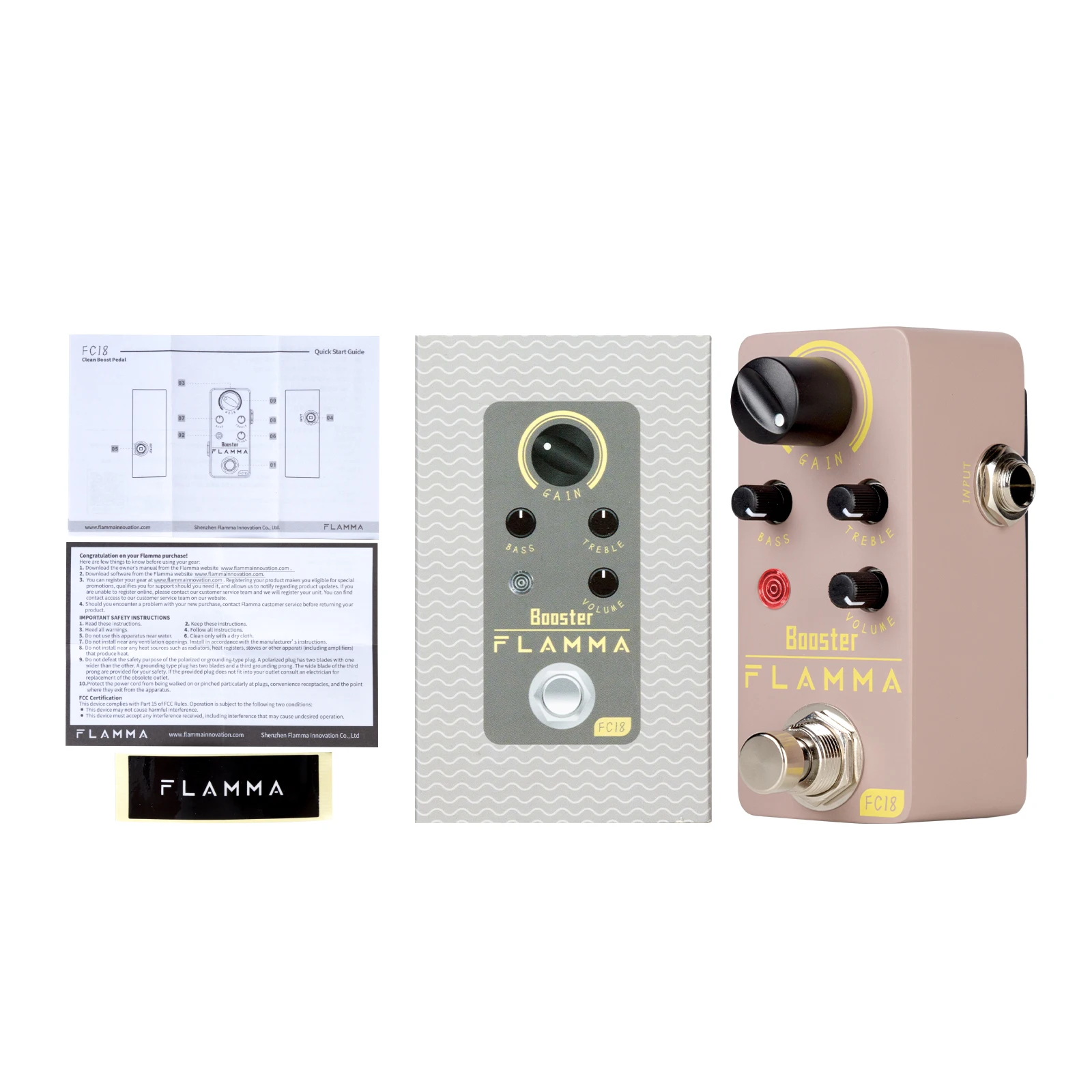 FLAMMA FC18 Clean Booster Guitar Effects Pedal True Bypass Circui Guitar Processor Accessories guitar effect pedal guitar effects pedal