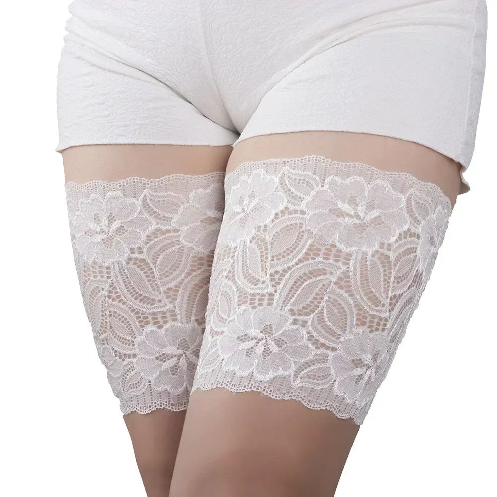 1Pair Summer Inner Thigh Anti Chafing Thigh Bands Elastic Non Slip Women Sexy Lace Anti Friction Strip Fashion Leg Bands Gifts