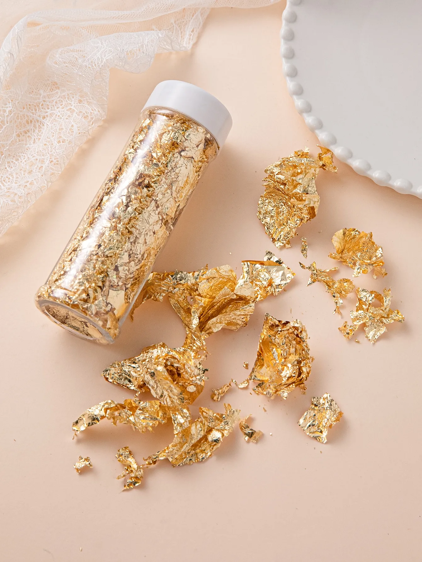 cake dessert decoration Gold and Silver Artificial Paper 100 Pieces