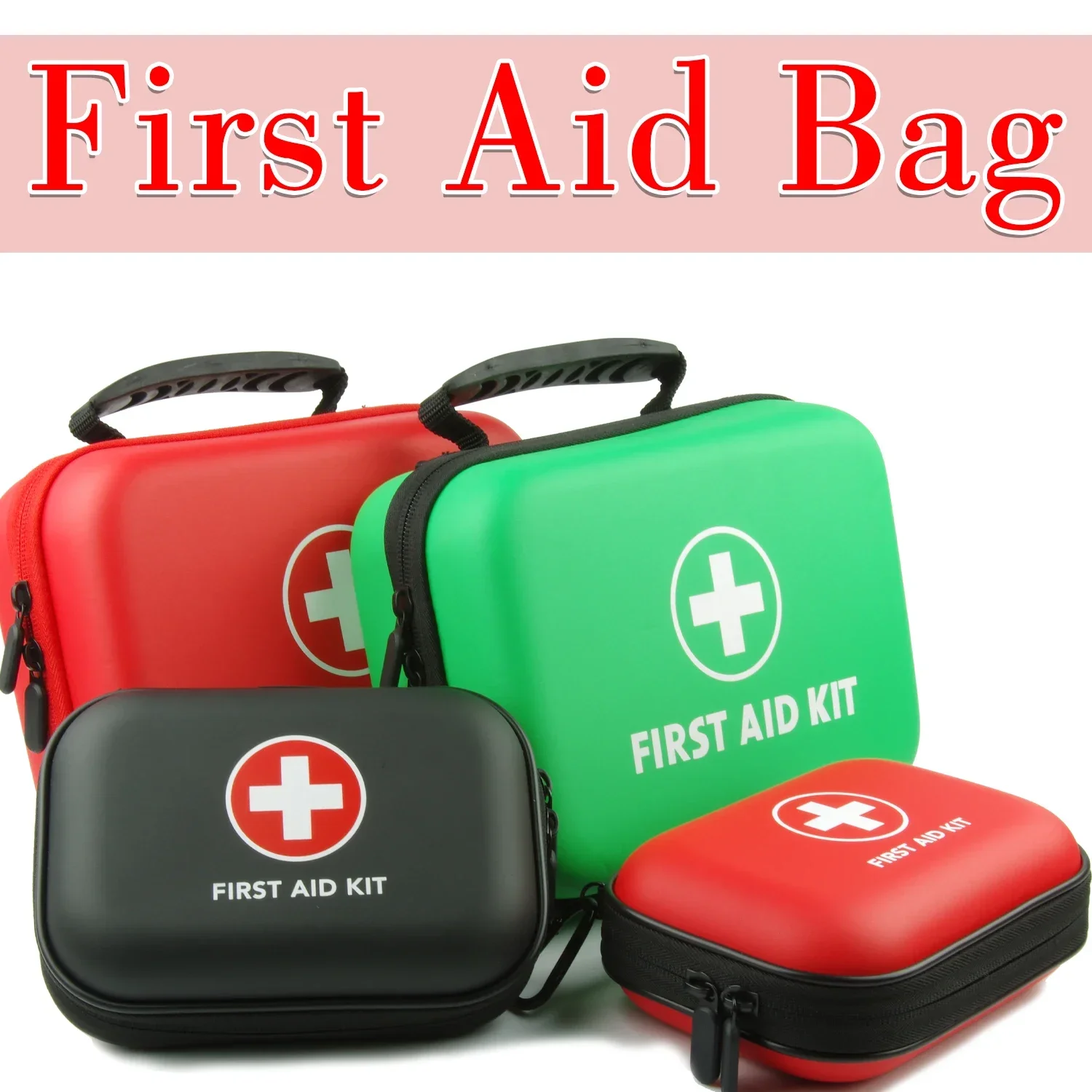 Wasserdichte PU-Erste-Hilfe-Tasche, leer, für Outdoor-Reisen, Auto, Zuhause, Notfall, Überlebensset, Haushalt, Camping, kleine medizinische Box, Reisen – Detail 1