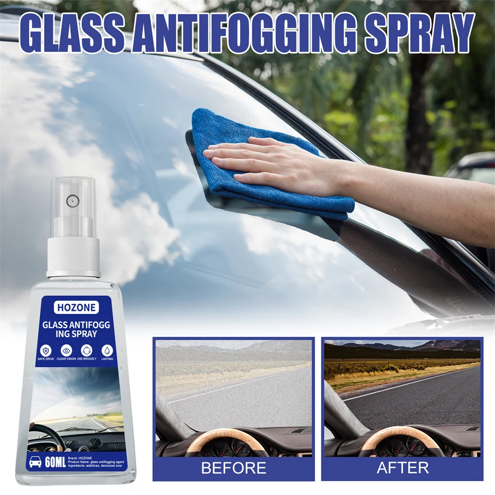 

Car Glass Anti-Fogging Spray Automobile Rainproof Agent Improve Driving Visibility Auto Window Glass Cleaner Maintenance Product