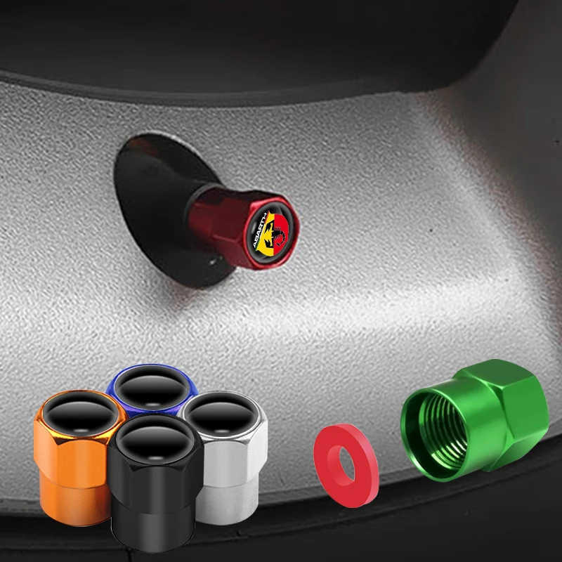4Pcs Car Tire Valve Caps Tire Stem Air Cap Airtight Covers Accessories For Volkswagen VW BMW Mercedes Benz Audi Toyota Ford