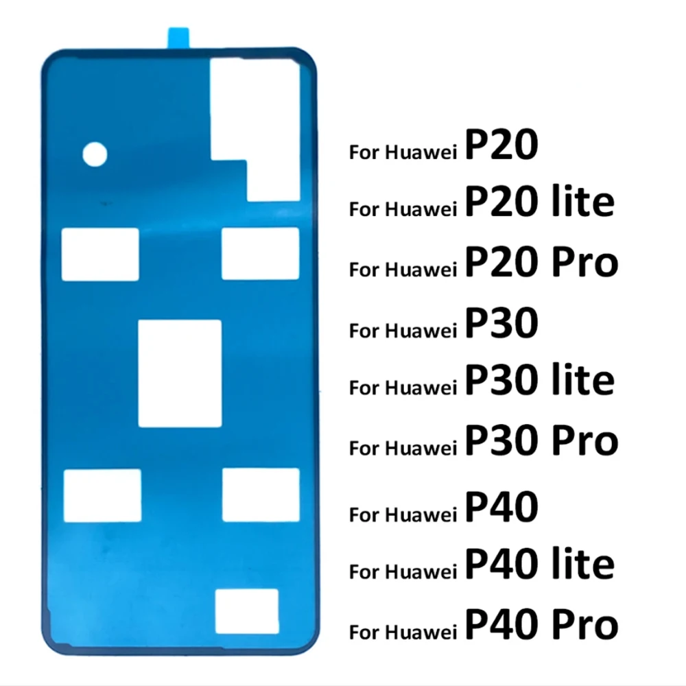 2 sztuki P30 Pro tylna pokrywa baterii naklejka na drzwi samoprzylepna taśma klejąca do Huawei P30 Lite P10 Lite P20 Pro P20 Lite P40 Pro