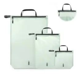 Waterproof Travel Packing Organizer - Translucent Luggage Accessory Set (Green)