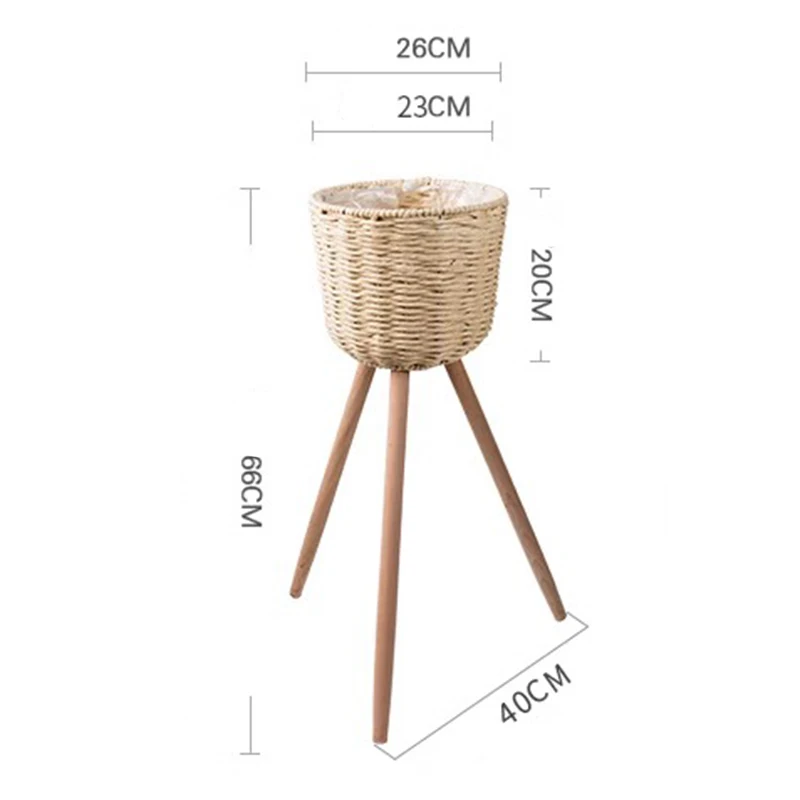 Modern Holder Plant Shelves Living Room Decoration Flower Shelf Balcony Plant Shelves PU Rattan Garden Furniture Plantenrek FYPS