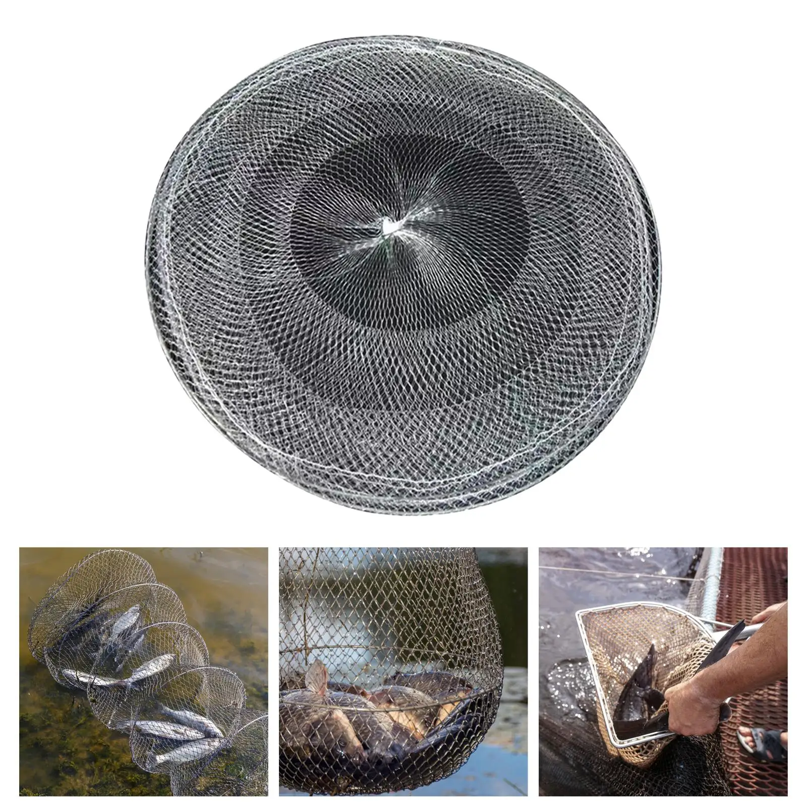 Fishing Net Mesh Trap Convenient Foldable Crab Net Hand Cast Cage