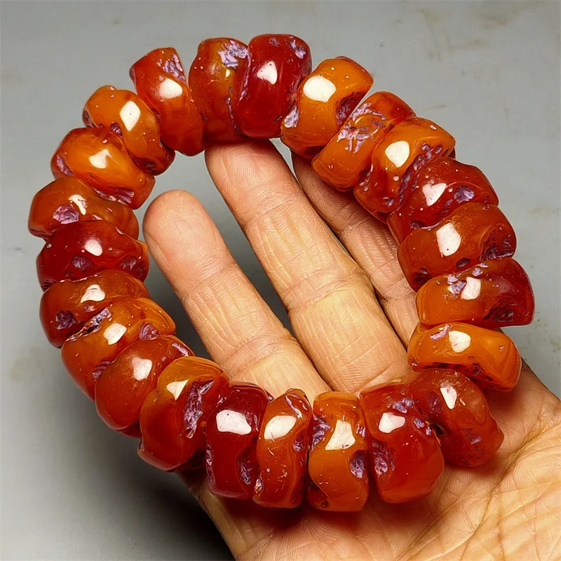 

Браслет из пчелиного воска в античном стиле, шлифовальные бусины янтарного цвета, желтая куриная смазка в стиле ретро Se, без спецификации