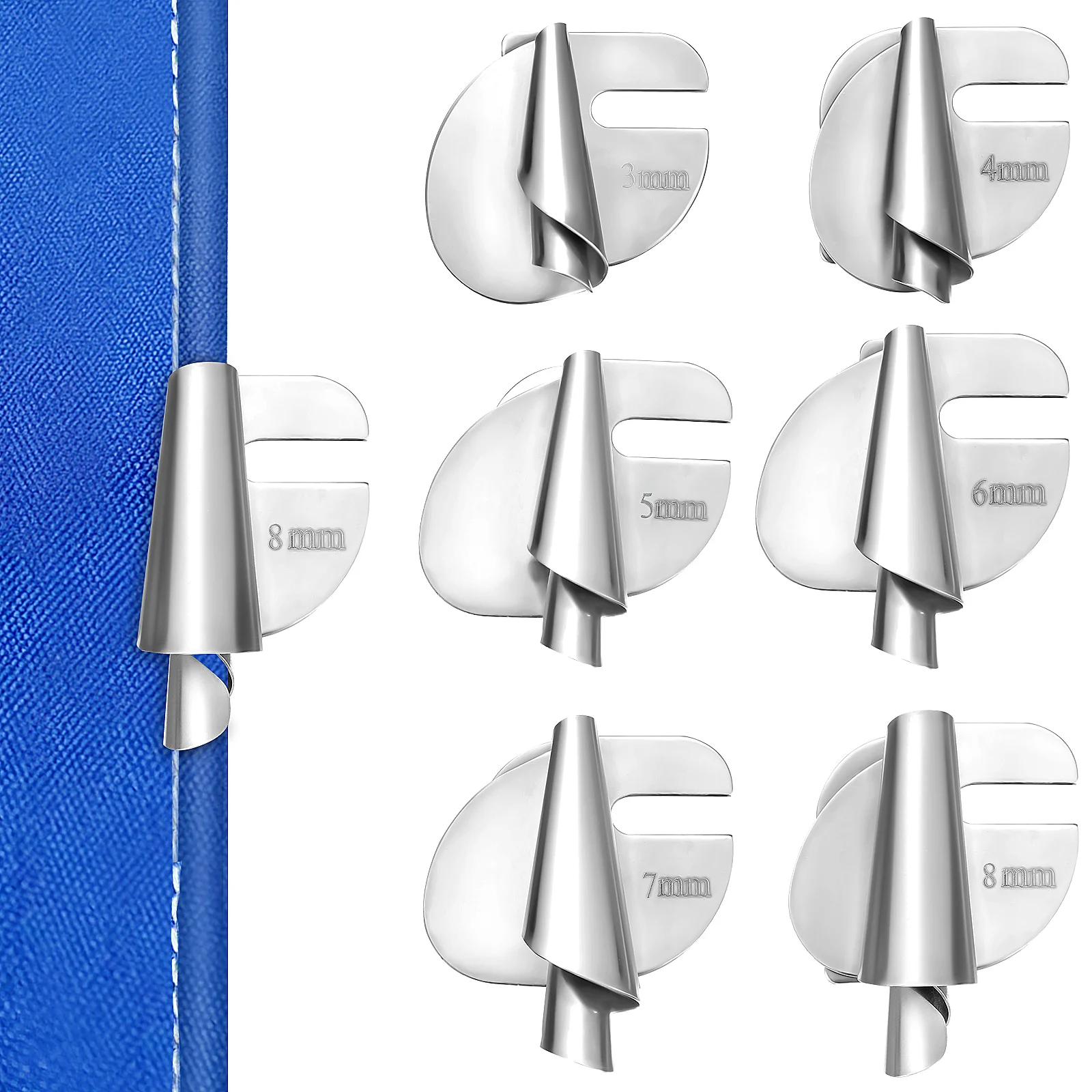 6 Pcs Hemmer Foot Attachment Binder Accessorio Per Macchina Da Cucire Rolled Universal Pressore Rollator Accessori Guida Bordi Cartella