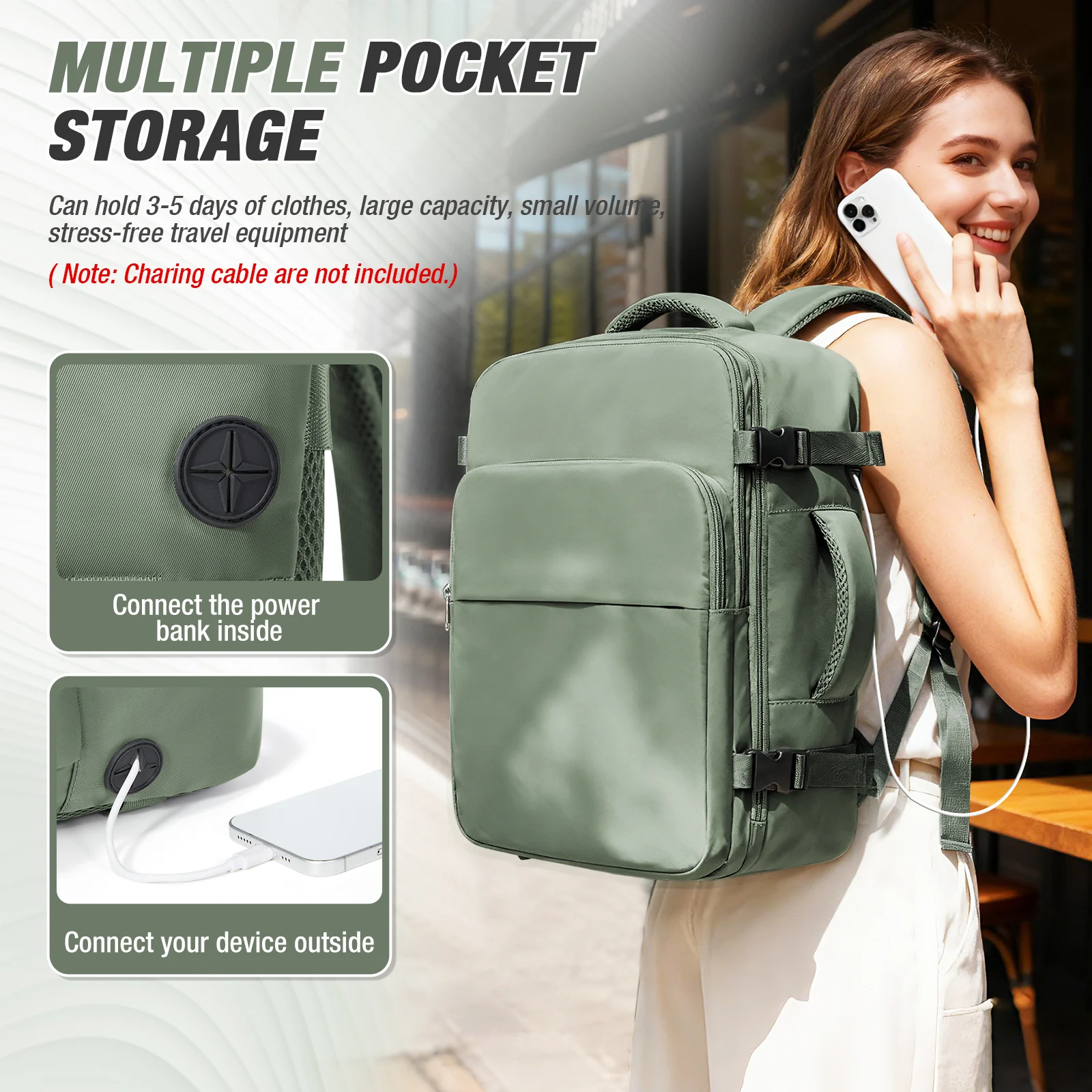 Backpack Travel Cabin Plane 40x20x30，Men Work Backpack Cabin Luggage Airplane Backpack, Handluggage Portable Executive Backpack