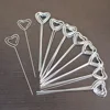 Lot 50pcs DIY Craft Wire Photo Clips Clay&Cake Accessories Memo Holders Place Card Clamp Black Gold Shiny Chrome Steel Rod 5