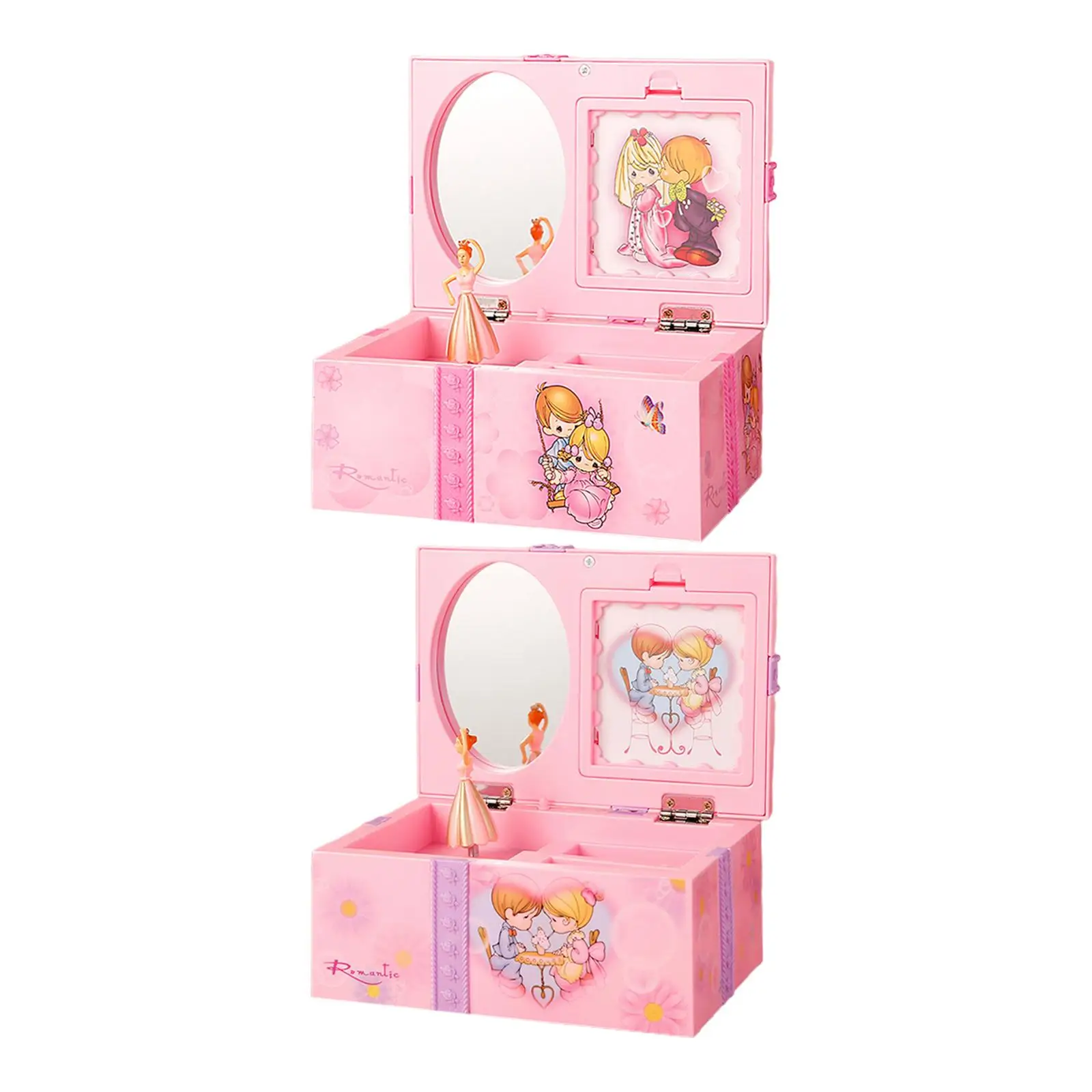 Musical Boxes Children Jewelry Box Jewellery Trinket Storage Box Keepsake with Lid Dresser for Children Birthdays Decor