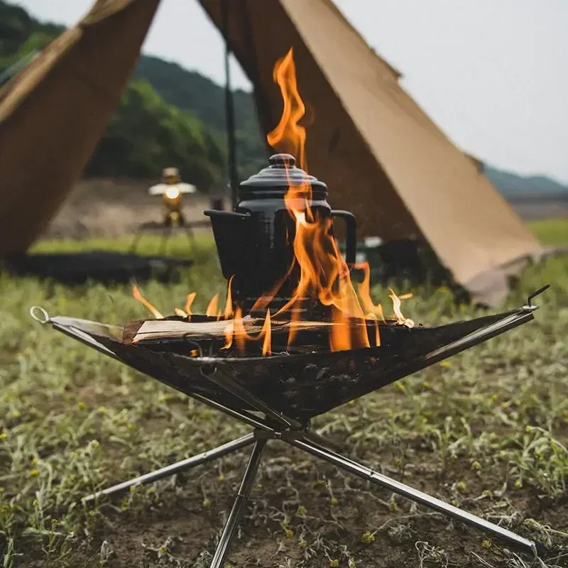

Naturehike Outdoor Fire Burn Pit Stand Portable Camping Solid Fuel Rack Folding Stove Fire Frame Heating Wood Charcoal Stove