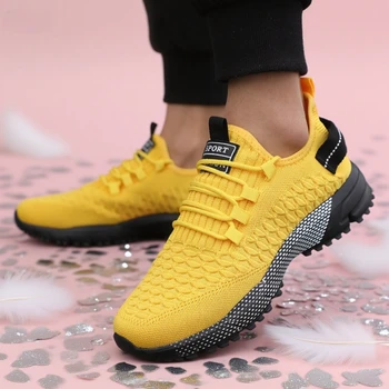 أحذية الجري للنساء أحذية رياضية خفيفة الوزن قابلة للتنفس في الهواء الطلق للنساء مصممة بشبكة رياضية برباط للتدريب الرياضي 6