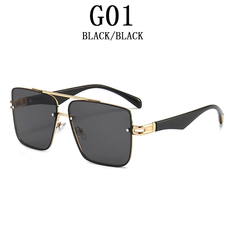 Óculos de Sol Quadrado Feminino 2023 Moda Óculos Oversized Óculos Vintage Lunette De Soleil Femme Gafas De Sol Mujer Lentes_voghion.com