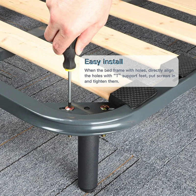 Bed Frame Legs,Adjustable Height Center Support Leg For Bed Frame, Bed Center Slat Heavy Support Leg(4.7-8.67Inch) 2