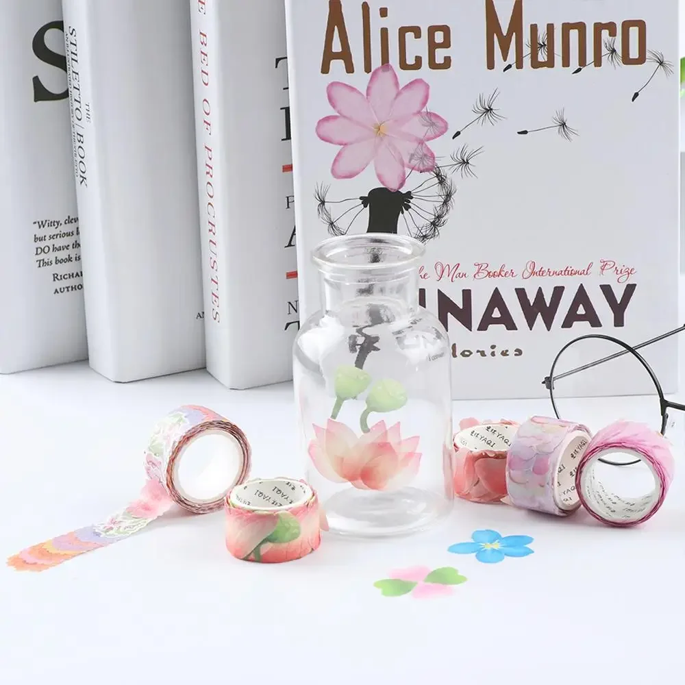Colorful Masking Tape Flower Petals for Scrapbooking