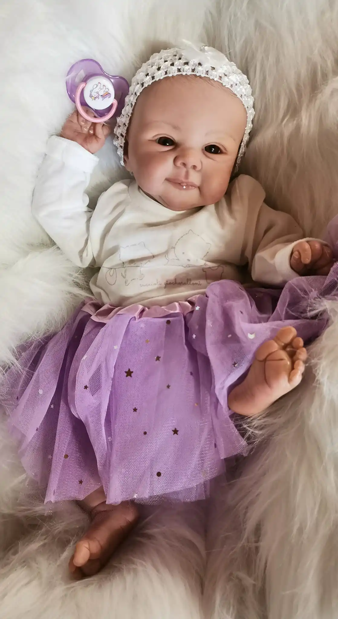 

Painted Bebe Lifelike Newborn Doll For you Best gifts Juliette 3D Painted Skin Can see veins and Blood vessel Reborn Baby