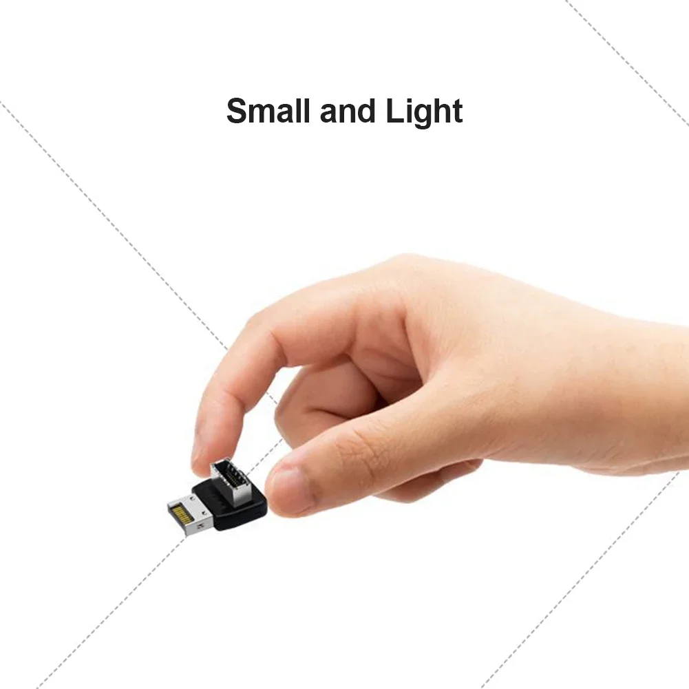 USB 헤더 어댑터 컴퓨터 마더보드, C타입 USB3.1, E타입 90 도 변환기, 컴퓨터 액세서리