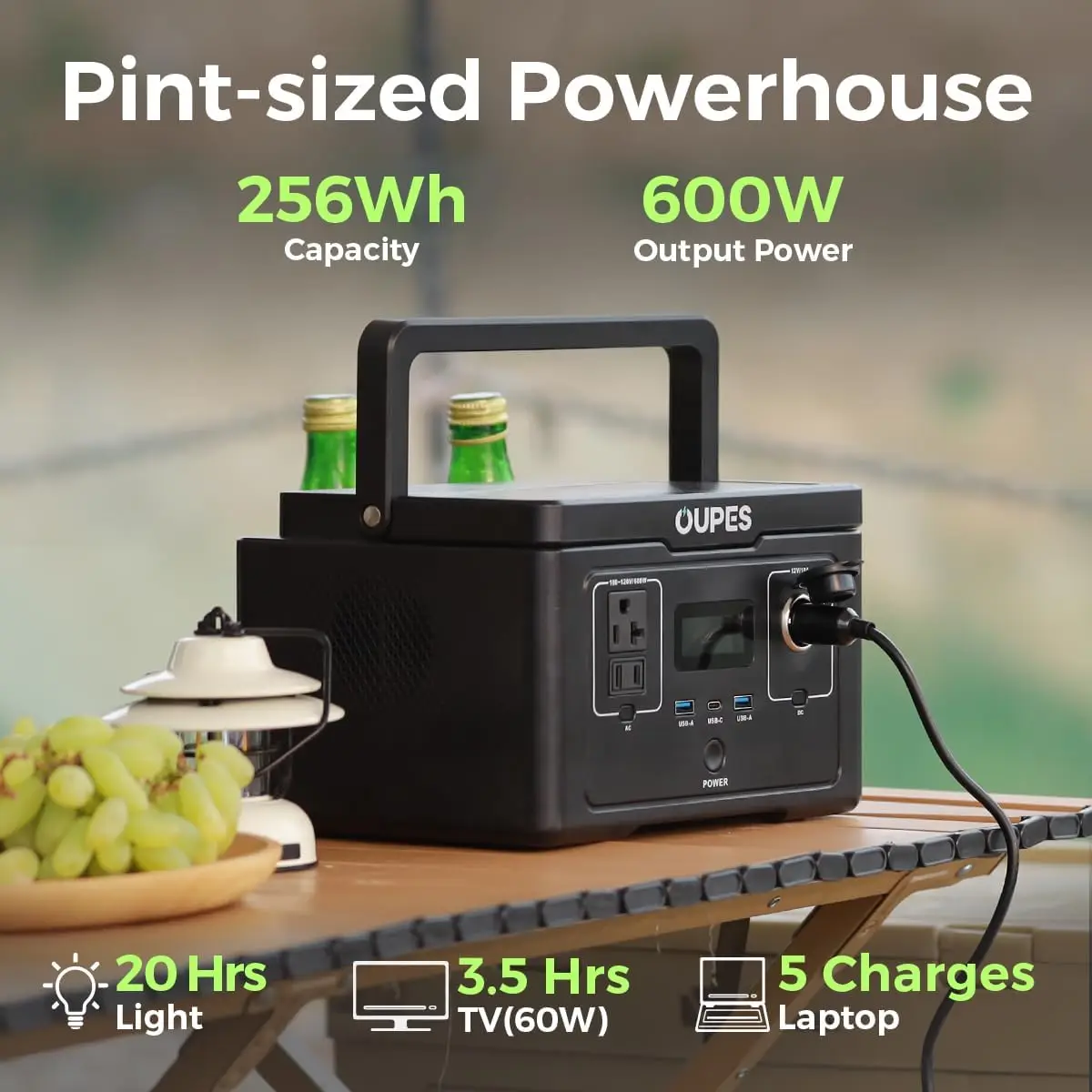 Portable Power Station Exodus Solar Generator with  AC Outlets LifePO Battery Backup with Fast Recharge from  Minutes Ideal 3