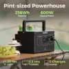 Portable Power Station Exodus Solar Generator with  AC Outlets LifePO Battery Backup with Fast Recharge from  Minutes Ideal 3