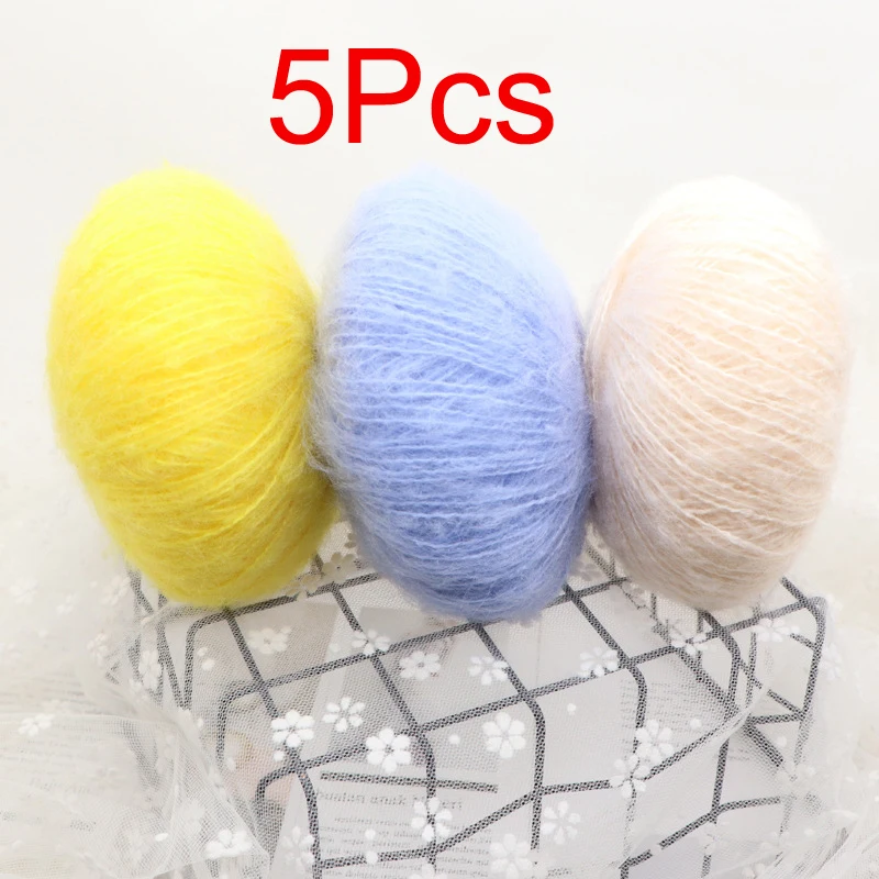 Hand knitting mohair yarn knit Sweater Scarf hat Shawl Thread Crocheting 5Pcs knitting yarn,knitting wool yarn,cashmere yarn